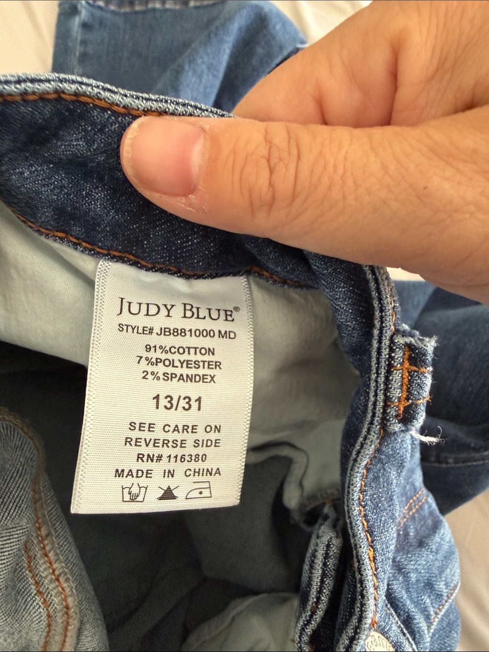 Judy Blue Medium Blue Wide Leg Denim Jeans - Picture 4 of 5